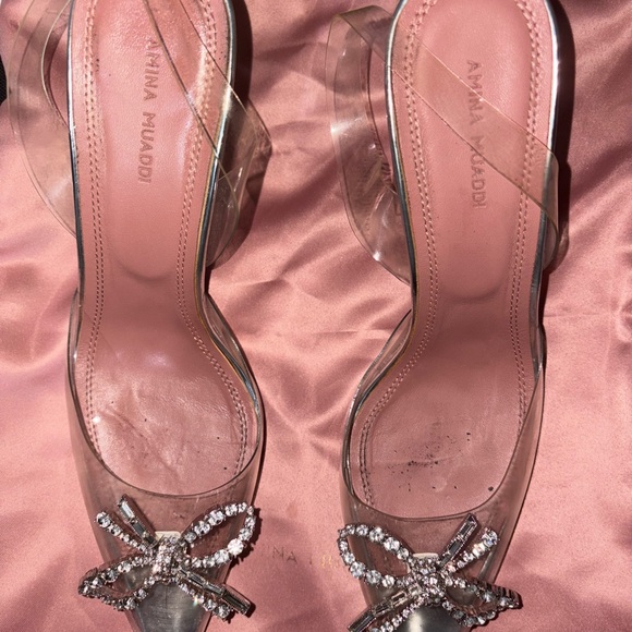 Elegant Silver and Pink Women's Heels - Picture 6 of 7